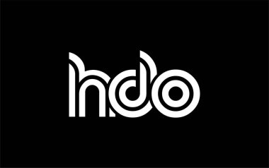 HDO Yaratıcı Eşsiz Modern Harf Logosu Tasarımı. Benzersiz bir harf dizaynına sahip stilize logo, soyut minimalist estetik ve modern cazibe sunar.