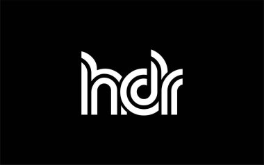 HDR Yaratıcı Eşsiz Modern Harf Logosu Tasarımı. Benzersiz bir harf dizaynına sahip stilize logo, soyut minimalist estetik ve modern cazibe sunar.