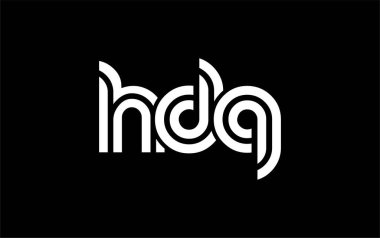 HDQ Yaratıcı Eşsiz Modern Harf Logosu Tasarımı. Benzersiz bir harf dizaynına sahip stilize logo, soyut minimalist estetik ve modern cazibe sunar.