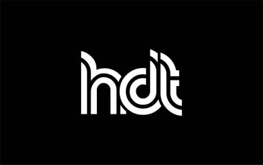 HDT Yaratıcı Eşsiz Modern Harf Logosu Tasarımı. Benzersiz bir harf dizaynına sahip stilize logo, soyut minimalist estetik ve modern cazibe sunar.