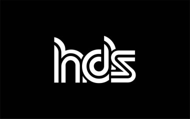HDS Yaratıcı Eşsiz Modern Harf Logosu Tasarımı. Benzersiz bir harf dizaynına sahip stilize logo, soyut minimalist estetik ve modern cazibe sunar.