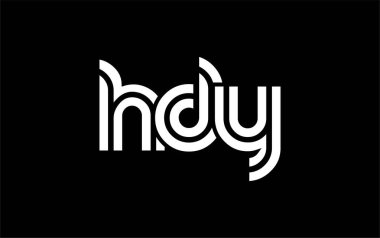 HDY Yaratıcı Eşsiz Modern Harf Logosu Tasarımı. Benzersiz bir harf dizaynına sahip stilize logo, soyut minimalist estetik ve modern cazibe sunar.