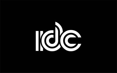 IDC Yaratıcı Eşsiz Modern Harf Logosu Tasarımı. Benzersiz bir harf dizaynına sahip stilize logo, soyut minimalist estetik ve modern cazibe sunar.