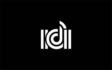 IDI Yaratıcı Eşsiz Modern Harf Logosu Tasarımı. Benzersiz bir harf dizaynına sahip stilize logo, soyut minimalist estetik ve modern cazibe sunar.