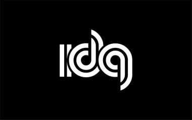 IDQ Yaratıcı Eşsiz Modern Harf Logosu Tasarımı. Benzersiz bir harf dizaynına sahip stilize logo, soyut minimalist estetik ve modern cazibe sunar.