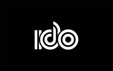 IDO Yaratıcı Eşsiz Modern Harf Logosu Tasarımı. Benzersiz bir harf dizaynına sahip stilize logo, soyut minimalist estetik ve modern cazibe sunar.