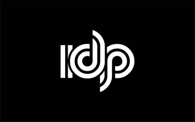 IDP Yaratıcı Eşsiz Modern Harf Logosu Tasarımı. Benzersiz bir harf dizaynına sahip stilize logo, soyut minimalist estetik ve modern cazibe sunar.