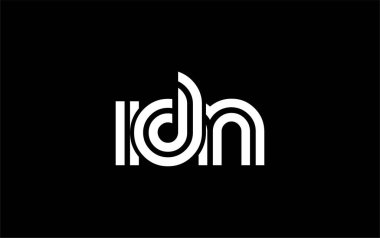 IDN Yaratıcı Eşsiz Modern Harf Logosu Tasarımı. Benzersiz bir harf dizaynına sahip stilize logo, soyut minimalist estetik ve modern cazibe sunar.