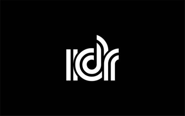 IDR Yaratıcı Eşsiz Modern Harf Logosu Tasarımı. Benzersiz bir harf dizaynına sahip stilize logo, soyut minimalist estetik ve modern cazibe sunar.