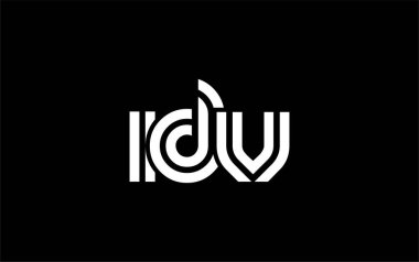 IDV Yaratıcı Eşsiz Modern Harf Logosu Tasarımı. Benzersiz bir harf dizaynına sahip stilize logo, soyut minimalist estetik ve modern cazibe sunar.