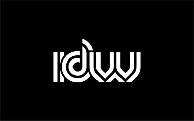 IDW Yaratıcı Eşsiz Modern Harf Logosu Tasarımı. Benzersiz bir harf dizaynına sahip stilize logo, soyut minimalist estetik ve modern cazibe sunar.