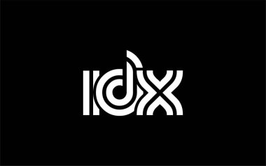 IDX Yaratıcı Eşsiz Modern Harf Logosu Tasarımı. Benzersiz bir harf dizaynına sahip stilize logo, soyut minimalist estetik ve modern cazibe sunar.