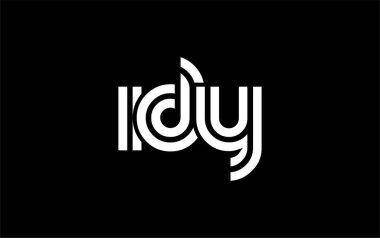 IDY Yaratıcı Eşsiz Modern Harf Logosu Tasarımı. Benzersiz bir harf dizaynına sahip stilize logo, soyut minimalist estetik ve modern cazibe sunar.