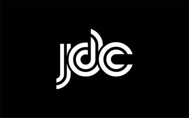 JDC Yaratıcı Eşsiz Modern Harf Logosu Tasarımı. Benzersiz bir harf dizaynına sahip stilize logo, soyut minimalist estetik ve modern cazibe sunar.