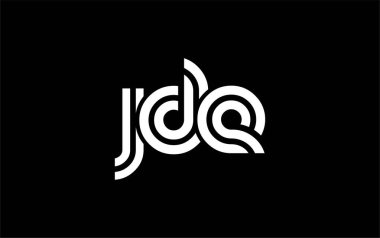 JDE Yaratıcı Eşsiz Modern Harf Logosu Tasarımı. Benzersiz bir harf dizaynına sahip stilize logo, soyut minimalist estetik ve modern cazibe sunar.
