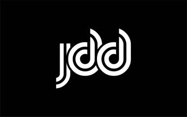 JDD Yaratıcı Eşsiz Modern Harf Logosu Tasarımı. Benzersiz bir harf dizaynına sahip stilize logo, soyut minimalist estetik ve modern cazibe sunar.