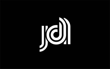 JDL Yaratıcı Eşsiz Modern Harf Logosu Tasarımı. Benzersiz bir harf dizaynına sahip stilize logo, soyut minimalist estetik ve modern cazibe sunar.