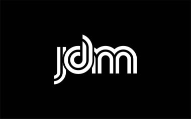 JDM Yaratıcı Eşsiz Modern Harf Logosu Tasarımı. Benzersiz bir harf dizaynına sahip stilize logo, soyut minimalist estetik ve modern cazibe sunar.