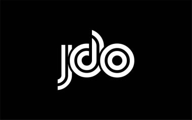 JDO Yaratıcı Eşsiz Modern Harf Logosu Tasarımı. Benzersiz bir harf dizaynına sahip stilize logo, soyut minimalist estetik ve modern cazibe sunar.