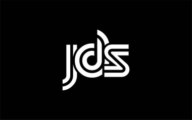 JDS Yaratıcı Eşsiz Modern Harf Logosu Tasarımı. Benzersiz bir harf dizaynına sahip stilize logo, soyut minimalist estetik ve modern cazibe sunar.