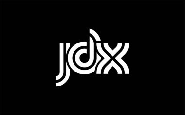 JDX Yaratıcı Eşsiz Modern Harf Logosu Tasarımı. Benzersiz bir harf dizaynına sahip stilize logo, soyut minimalist estetik ve modern cazibe sunar.