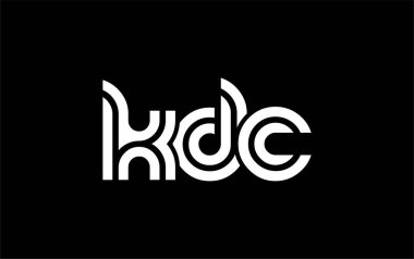 KDC Yaratıcı Eşsiz Modern Harf Logosu Tasarımı. Benzersiz bir harf dizaynına sahip stilize logo, soyut minimalist estetik ve modern cazibe sunar.