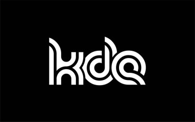 KDE Yaratıcı Eşsiz Modern Harf Logosu Tasarımı. Benzersiz bir harf dizaynına sahip stilize logo, soyut minimalist estetik ve modern cazibe sunar.