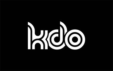 KDO Yaratıcı Eşsiz Modern Harf Logosu Tasarımı. Benzersiz bir harf dizaynına sahip stilize logo, soyut minimalist estetik ve modern cazibe sunar.