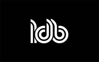 LDB Yaratıcı Eşsiz Modern Harf Logosu Tasarımı. Benzersiz bir harf dizaynına sahip stilize logo, soyut minimalist estetik ve modern cazibe sunar.