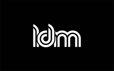 LDM Yaratıcı Eşsiz Modern Harf Logosu Tasarımı. Benzersiz bir harf dizaynına sahip stilize logo, soyut minimalist estetik ve modern cazibe sunar.