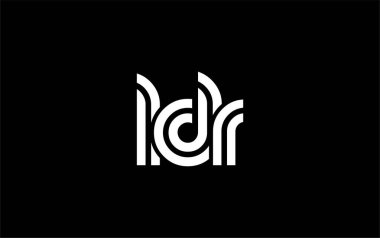 LDR Yaratıcı Eşsiz Modern Harf Logosu Tasarımı. Benzersiz bir harf dizaynına sahip stilize logo, soyut minimalist estetik ve modern cazibe sunar.