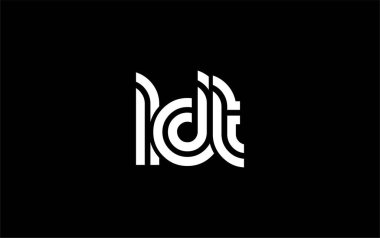 LDT Yaratıcı Eşsiz Modern Harf Logosu Tasarımı. Benzersiz bir harf dizaynına sahip stilize logo, soyut minimalist estetik ve modern cazibe sunar.
