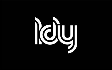 LDY Yaratıcı Eşsiz Modern Harf Logosu Tasarımı. Benzersiz bir harf dizaynına sahip stilize logo, soyut minimalist estetik ve modern cazibe sunar.