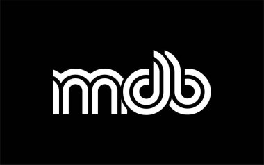MDB Yaratıcı Eşsiz Modern Harf Logosu Tasarımı. Benzersiz bir harf dizaynına sahip stilize logo, soyut minimalist estetik ve modern cazibe sunar.