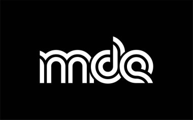MDE Yaratıcı Eşsiz Modern Harf Logosu Tasarımı. Benzersiz bir harf dizaynına sahip stilize logo, soyut minimalist estetik ve modern cazibe sunar.