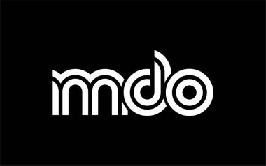 MDO Yaratıcı Eşsiz Modern Harf Logosu Tasarımı. Benzersiz bir harf dizaynına sahip stilize logo, soyut minimalist estetik ve modern cazibe sunar.