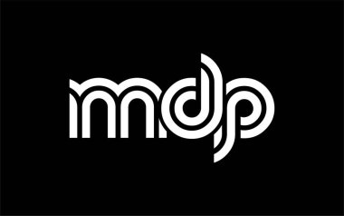 MDP Yaratıcı Eşsiz Modern Harf Logosu Tasarımı. Benzersiz bir harf dizaynına sahip stilize logo, soyut minimalist estetik ve modern cazibe sunar.