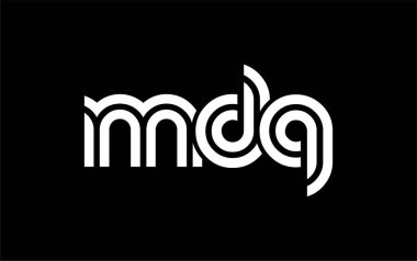 MDQ Yaratıcı Eşsiz Modern Harf Logosu Tasarımı. Benzersiz bir harf dizaynına sahip stilize logo, soyut minimalist estetik ve modern cazibe sunar.