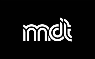 MDT Yaratıcı Eşsiz Modern Harf Logosu Tasarımı. Benzersiz bir harf dizaynına sahip stilize logo, soyut minimalist estetik ve modern cazibe sunar.