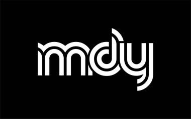MDY Yaratıcı Eşsiz Modern Harf Logosu Tasarımı. Benzersiz bir harf dizaynına sahip stilize logo, soyut minimalist estetik ve modern cazibe sunar.