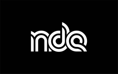 NDE Yaratıcı Eşsiz Modern Harf Logosu Tasarımı. Benzersiz bir harf dizaynına sahip stilize logo, soyut minimalist estetik ve modern cazibe sunar.