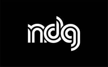 NDG Yaratıcı Eşsiz Modern Harf Logosu Tasarımı. Benzersiz bir harf dizaynına sahip stilize logo, soyut minimalist estetik ve modern cazibe sunar.