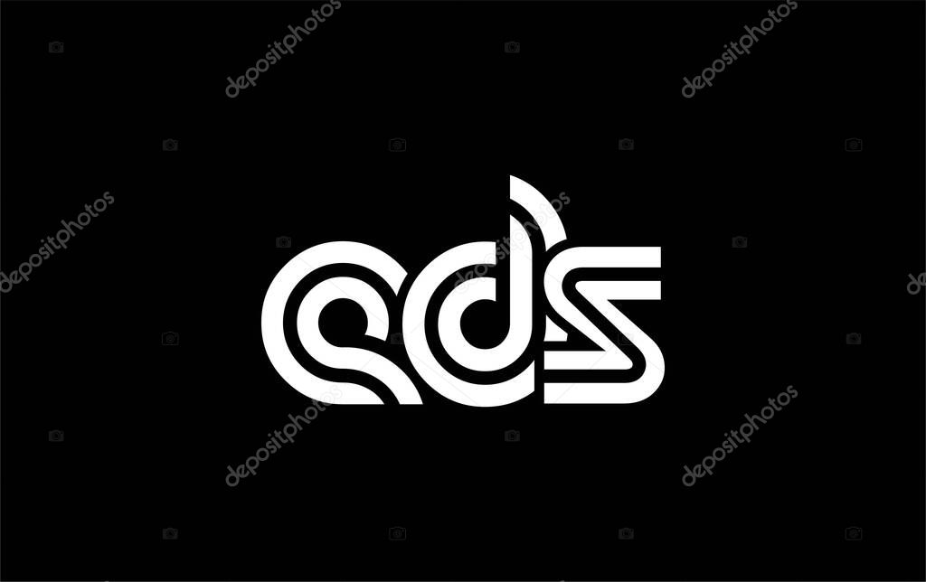 EDS Creative Unique Modern Letter Logo Design. Stylized logo featuring a unique letter design, presenting abstract minimalist aesthetics and modern appeal.