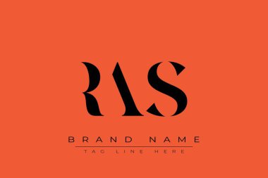 RAS soyut harf logosu tasarımı. Bu logo üç soyut harf tarafından tasarlanmıştır..