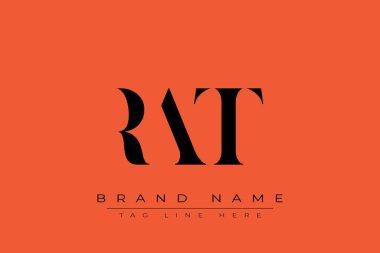 RAT soyut harf logosu tasarımı. Bu logo üç soyut harf tarafından tasarlanmıştır..