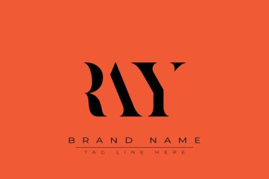 RAY soyut harf logosu tasarımı. Bu logo üç soyut harf tarafından tasarlanmıştır..