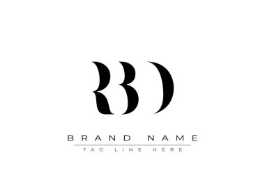 RBD soyut harf logosu tasarımı. Bu logo üç soyut harf tarafından tasarlanmıştır..