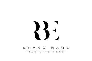 RBE soyut harf logosu tasarımı. Bu logo üç soyut harf tarafından tasarlanmıştır..