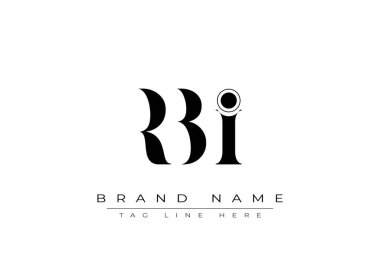 RBI soyut harf logosu tasarımı. Bu logo üç soyut harf tarafından tasarlanmıştır..