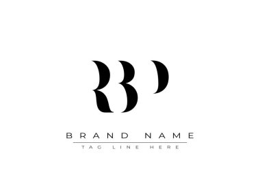 RBP soyut harf logosu tasarımı. Bu logo üç soyut harf tarafından tasarlanmıştır..